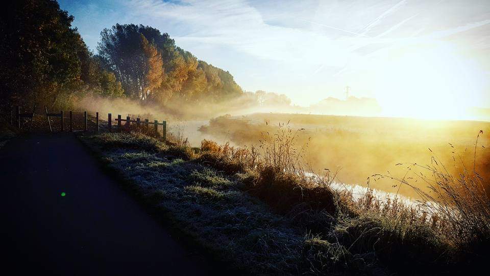 river mersey in mist