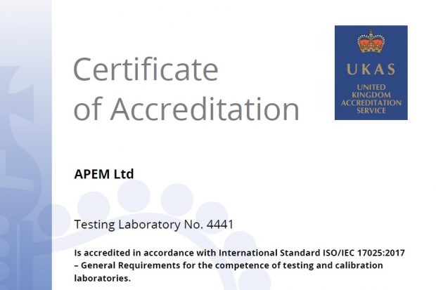 APEM celebrates 10 years of UKAS accreditation Thumbnail