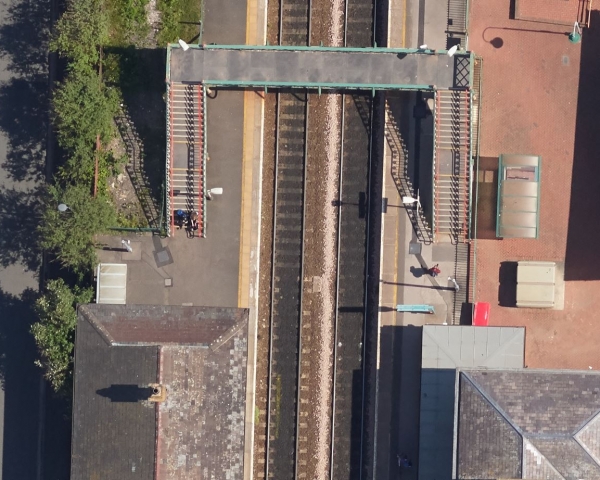 Aerial image of railway
