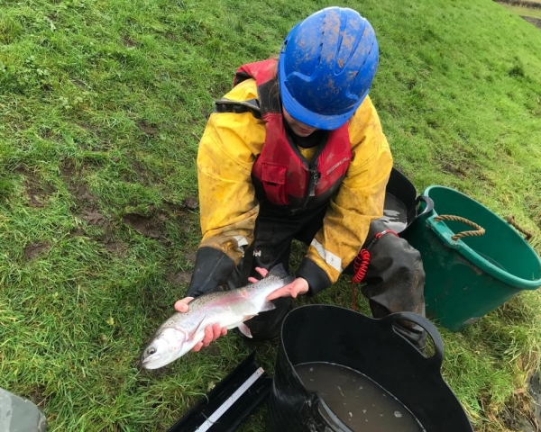 Katrina Gillett with salmon