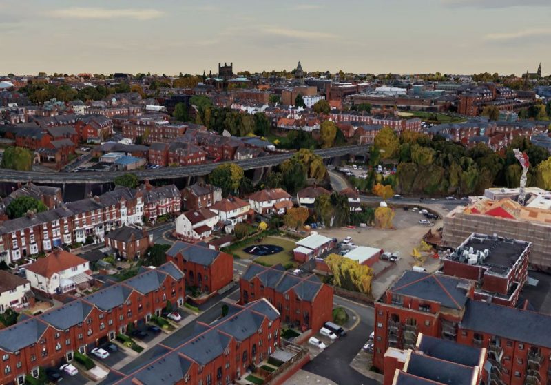 Aerial view of Chester