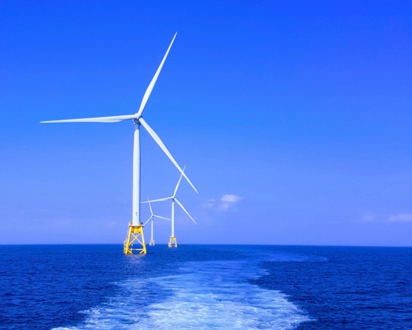 Wind turbines at sea