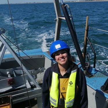 APEM - an image of Ellen Purdue completing a grab survey