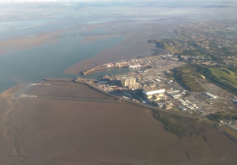Aerial view of Heysham nuclear power plant