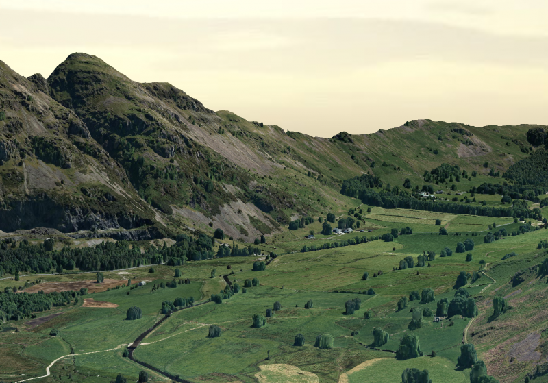 3D model of valley habitat
